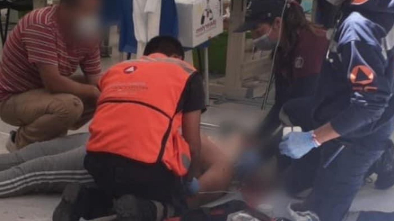 Menor de edad sufrió una caída dentro de una Fabrica en Cholula