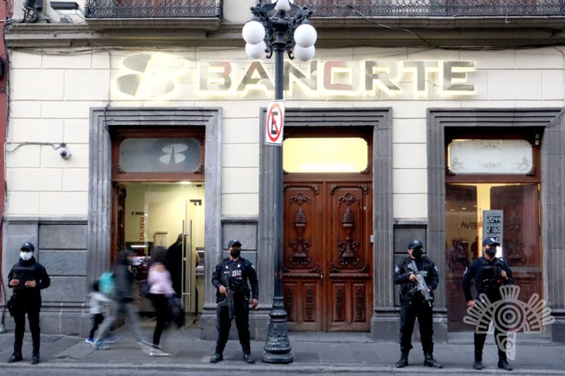 Policía estatal prestará apoyo para personas que realicen retiros o depósitos bancarios de forma segura