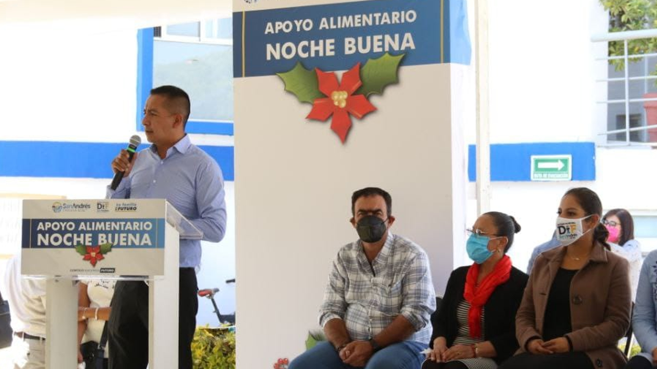 Ayuntamiento de San Andrés Cholula presentó el Programa Alimentario “Noche Buena”