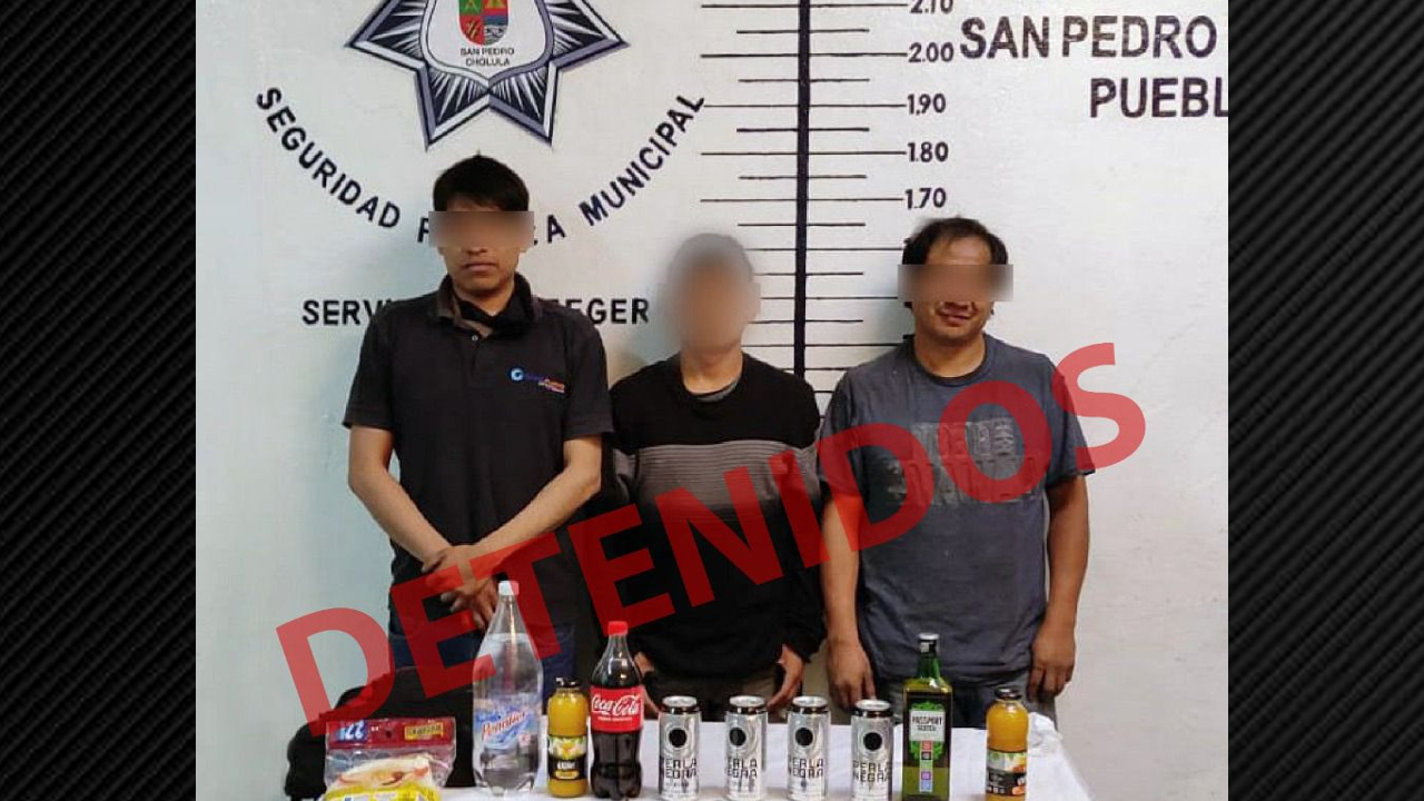 En San pedro Cholula detuvieron a una Banda Delictiva “Asalta Oxxos”