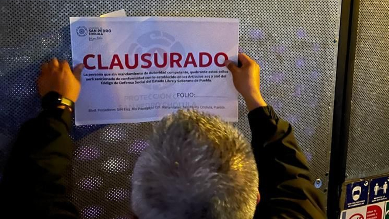 En San pedro Cholula fueron clausurados distintos establecimientos por estar operando fuera de la norma 
