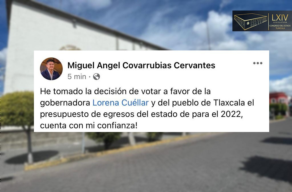 Votaré a favor del presupuesto de egresos 2022: Miguel Ángel Covarrubias