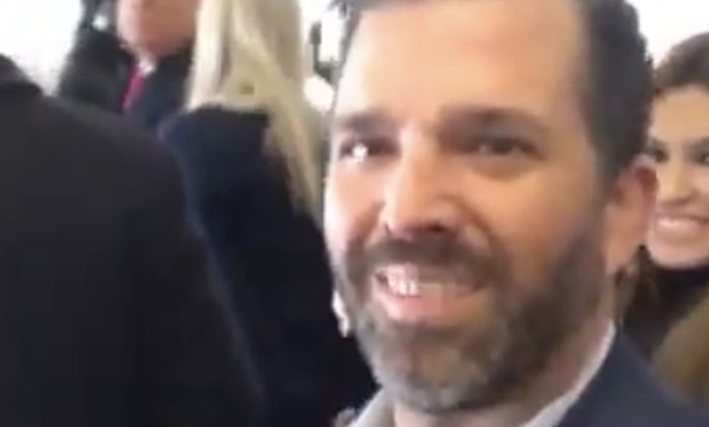 Celebra Donald Trump Jr la toma del Capitolio de EU desde el búnker de su padre (Video)