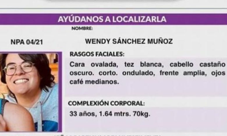 ¿La haz visto? Wendy Sánchez Muñoz desapareció cuando se dirigía a Jalisco