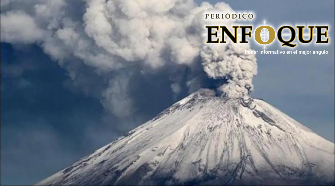 Volcán Popocatépetl continúa arrojando ceniza presentando columnas de 700 metros de altura