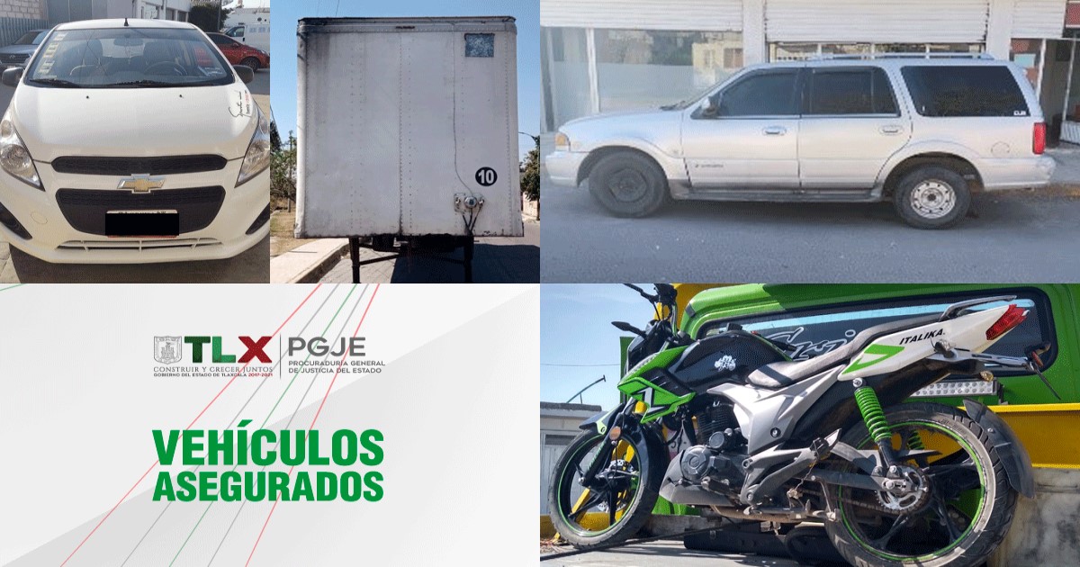 Recupera PGJE dos vehículos, una motocicleta y una caja seca