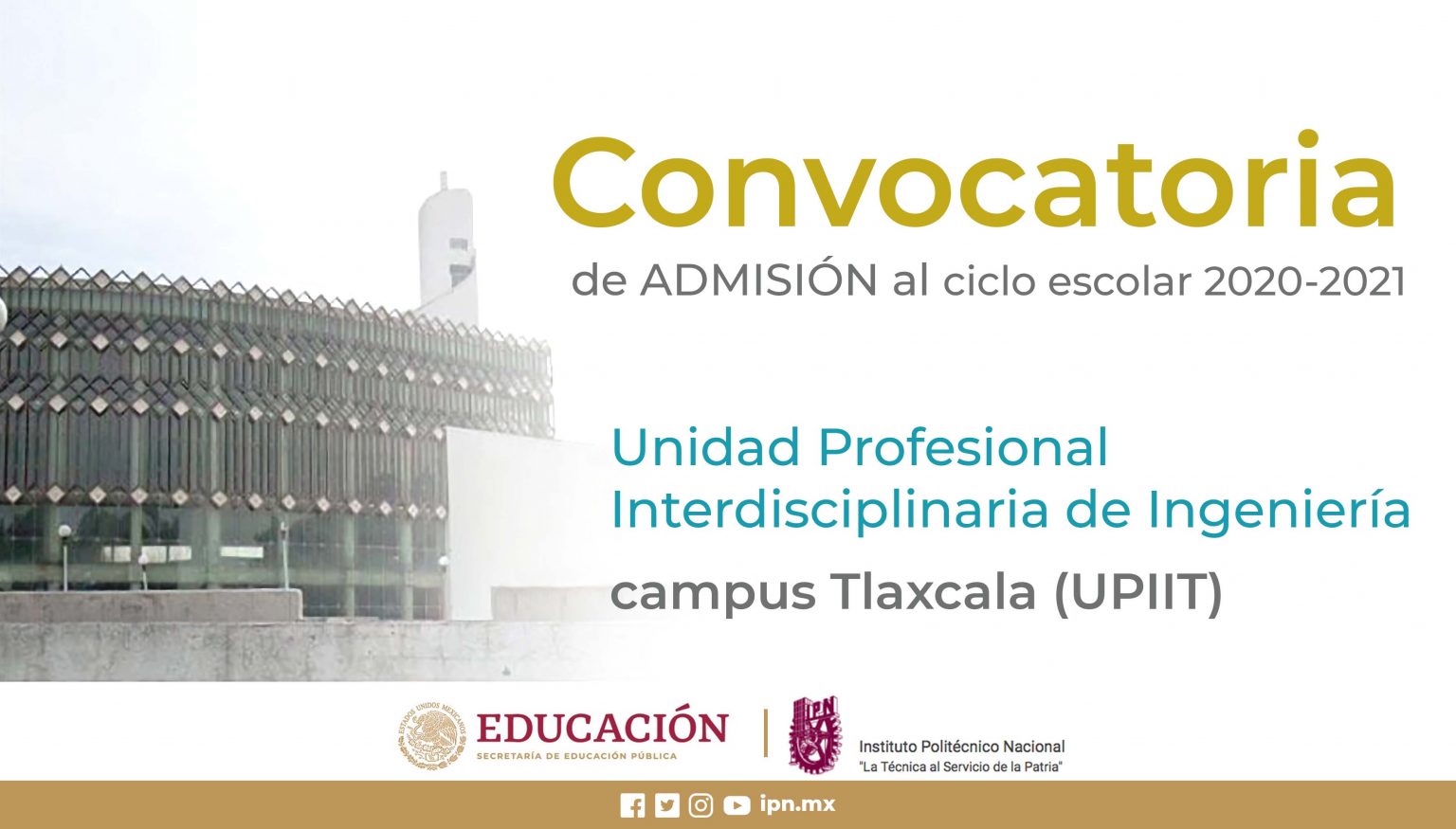 Hoy, último día para registrarse a las ingenierías y licenciatura del IPN, campus Tlaxcala