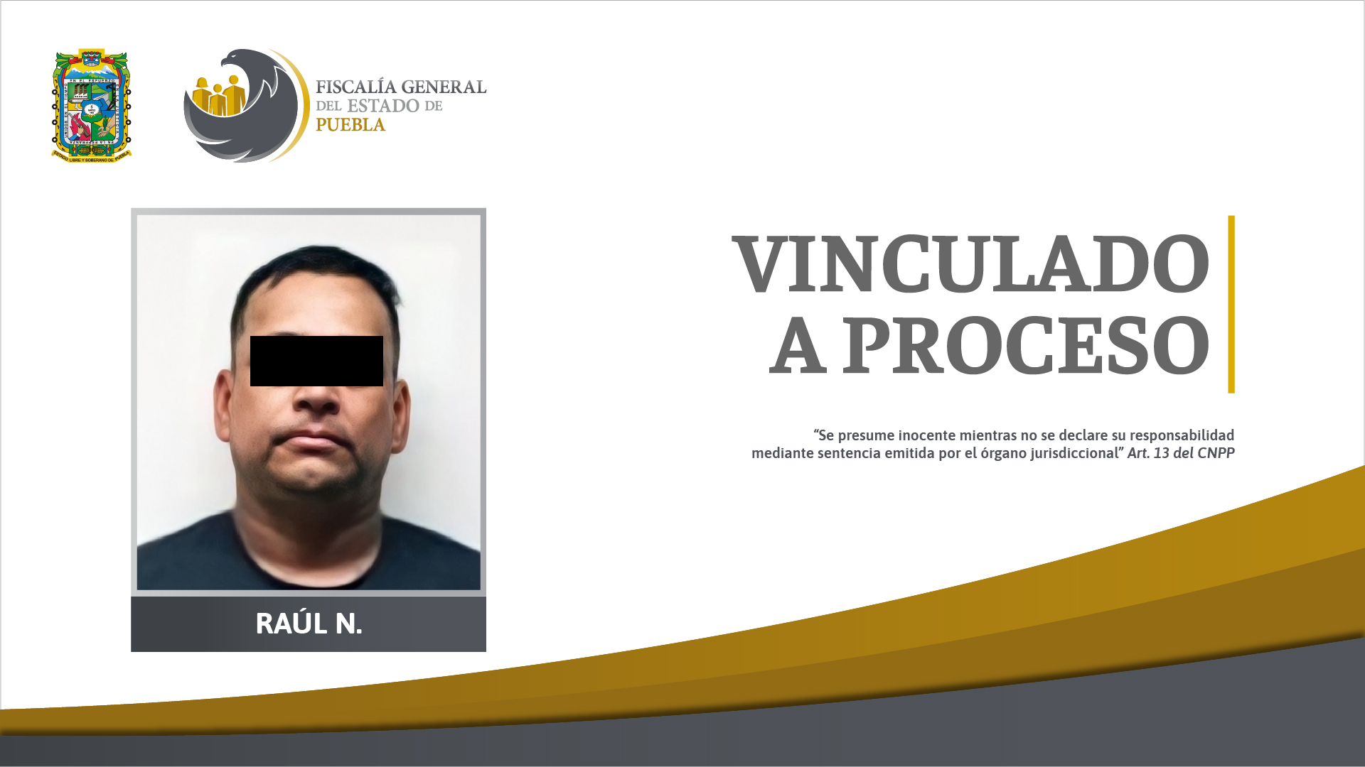 Vinculado a proceso ex director operativo de Seguridad Pública de Ajalpan, presunto responsable de delitos de homicidio