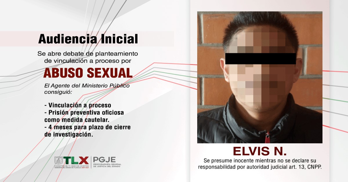 Obtiene PGJE vinculación a proceso contra imputado por abuso sexual
