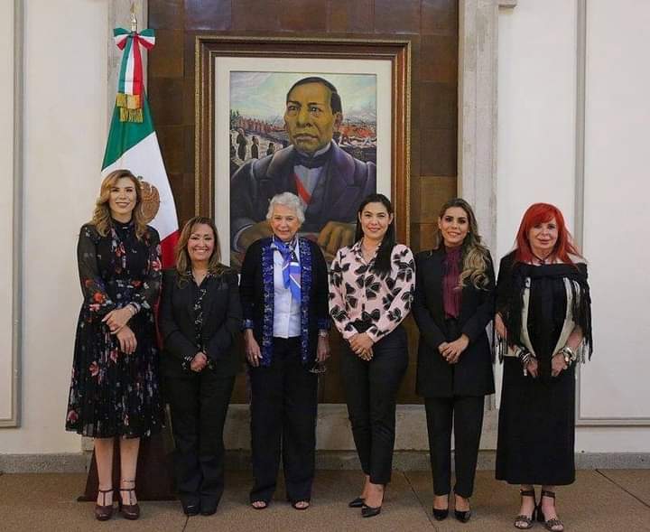 Sorprende reunión de Lorena Cuéllar con gobernadoras electas de Morena y Sánchez Cordero