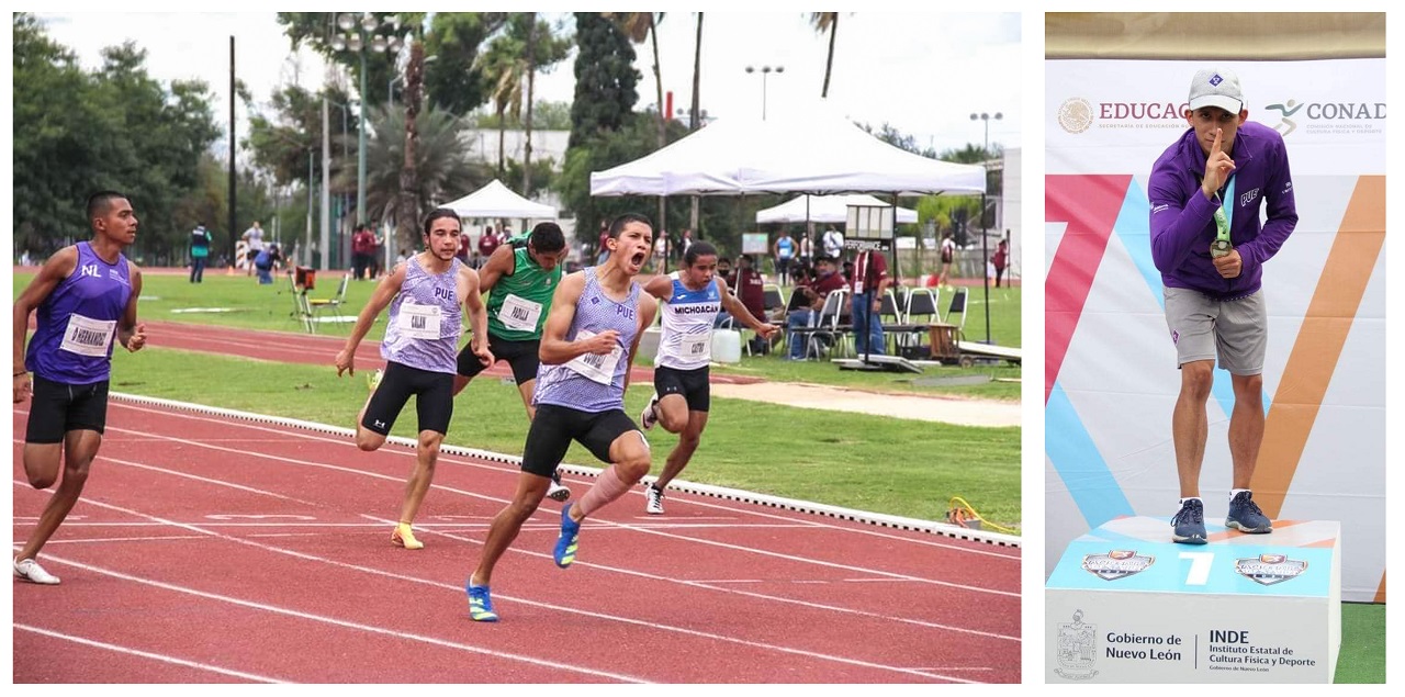El velocista poblano Gerardo Lomelí voló en los Juegos CONADE 
