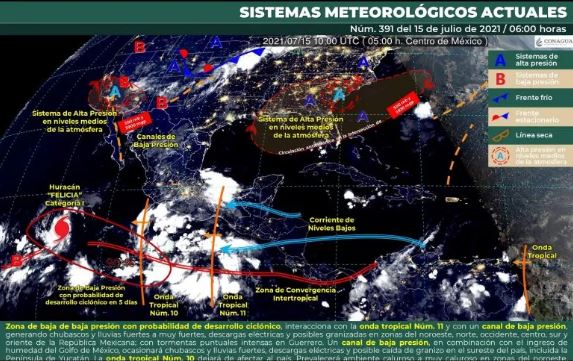 "Felicia" se intensifica a huracán categoría 1