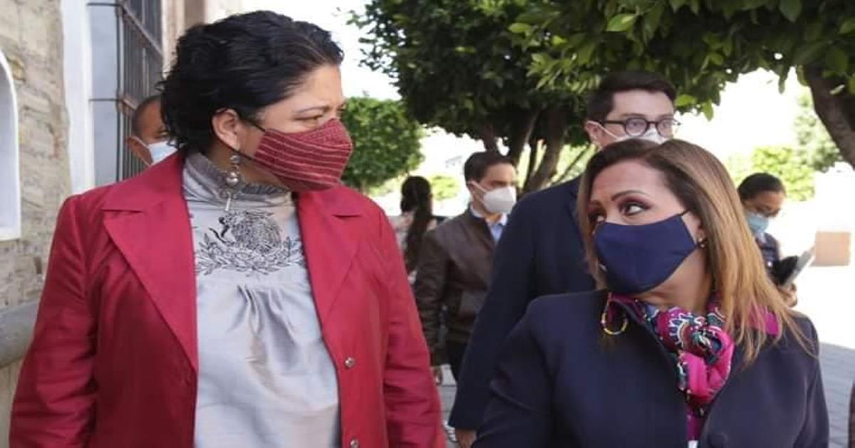 Acude Lorena Cuéllar y Alejandra Franco a ex convento de San Francisco tras declaración de la UNESCO