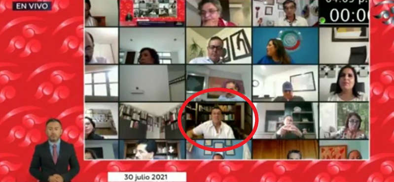 Reaparece Félix Salgado en sesión virtual del Senado