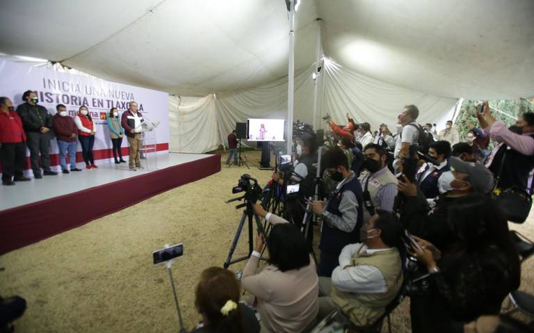 Dirigentes de la coalición “Juntos Haremos Historia”, aseguran el triunfo de Lorena Cuellar en la gubernatura de Tlaxcala.