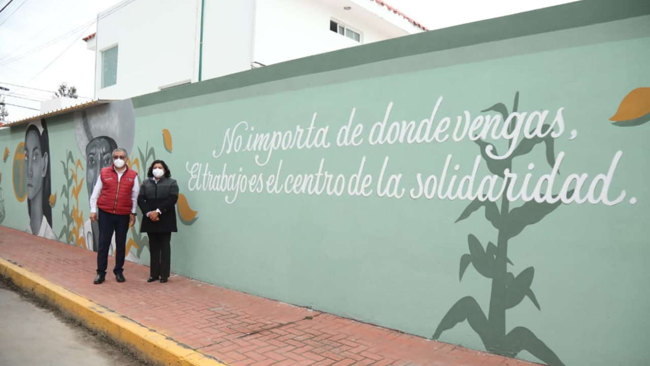 Ayuntamiento de San Andrés Cholula presenta Mural Conmemorativo del Día del Refugiado
