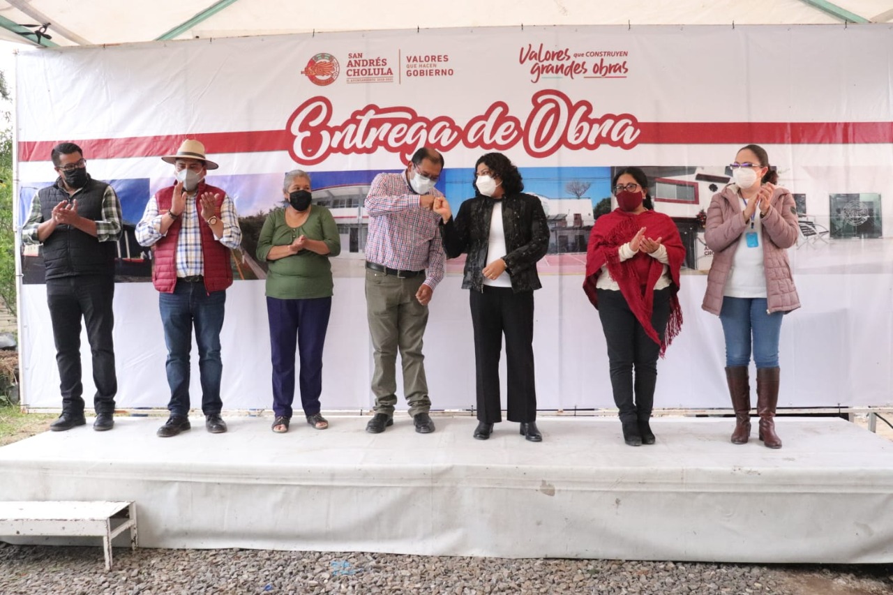 Gobierno de San Andrés Cholula hace entrega de ampliación de drenaje en San Francisco Acatepec