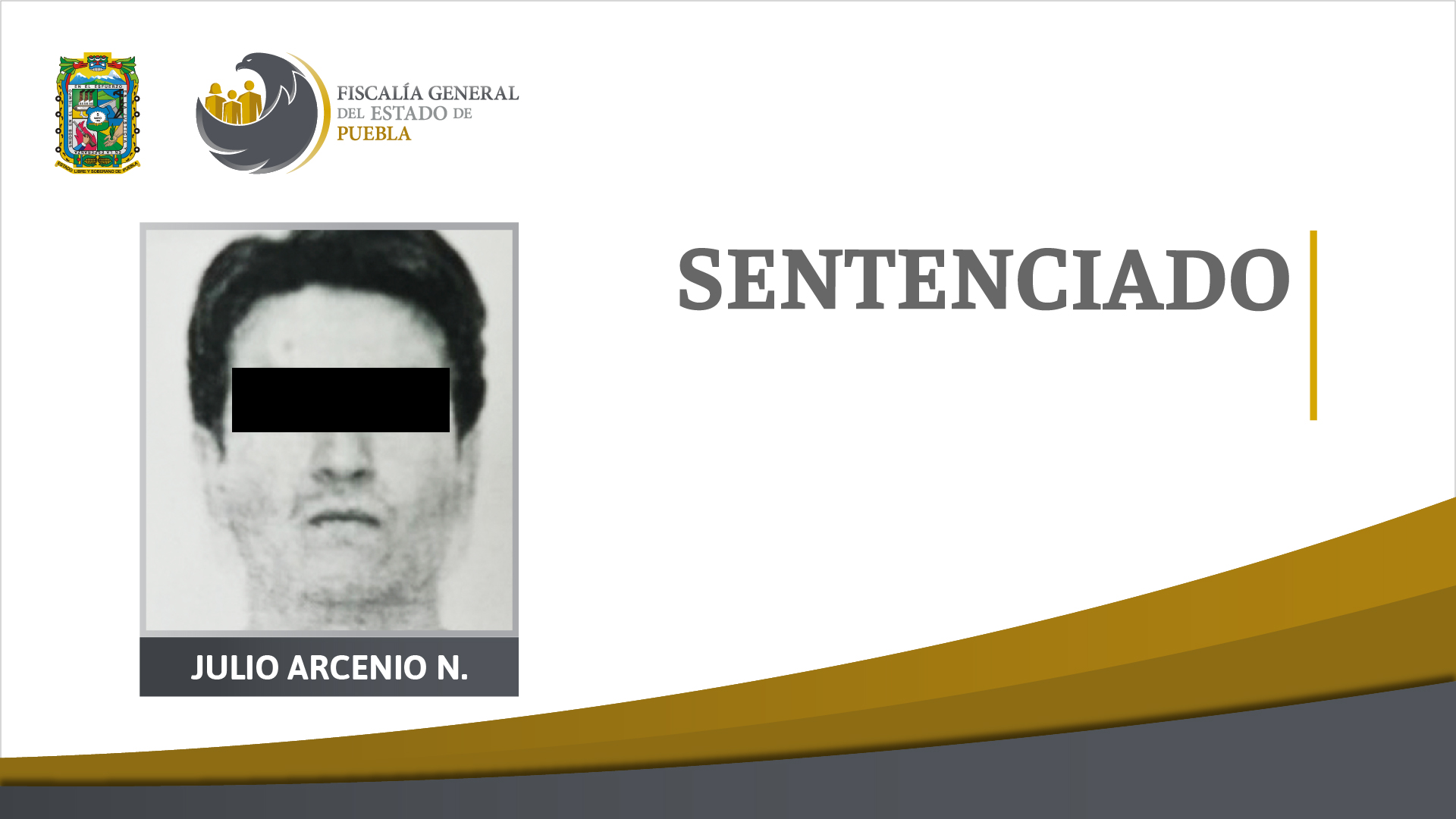 Feminicida Julio Arcenio N. sentenciado a 45 años de prisión en