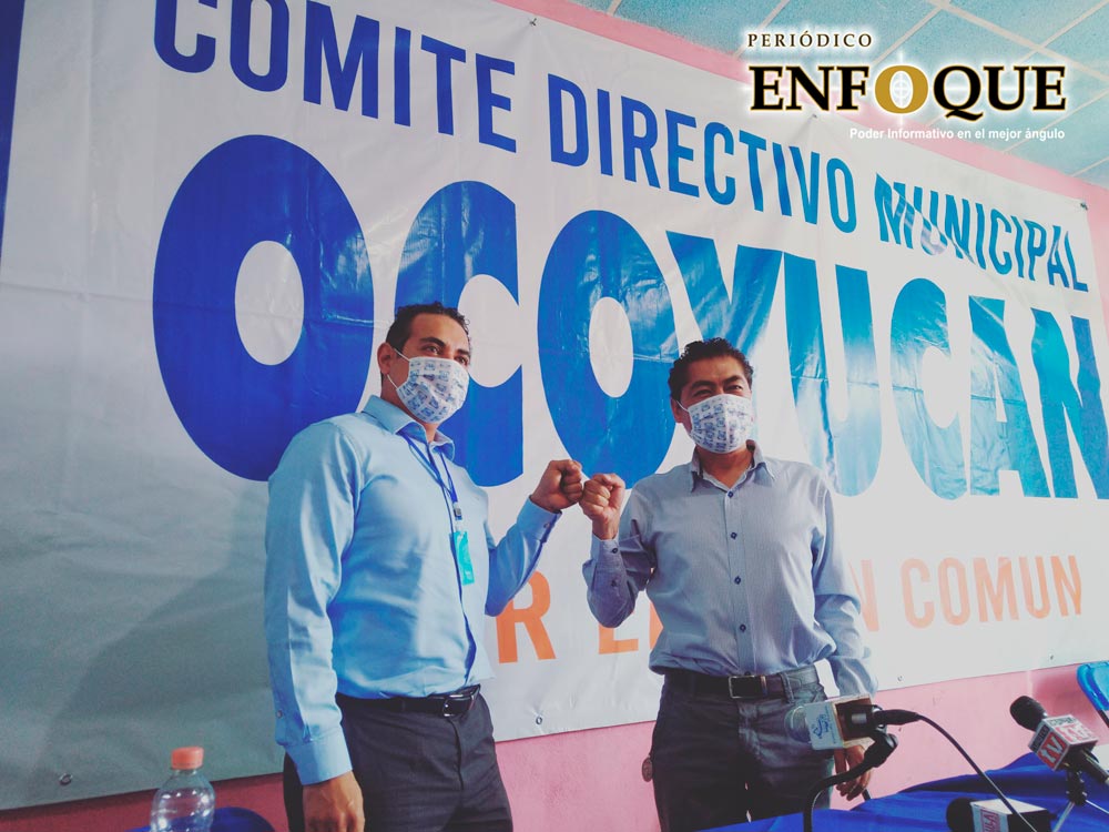 Se suma Octavio Corvera al precandidato del PAN a la presidencia municipal de Ocoyucan, Juan Severo Chilchoa