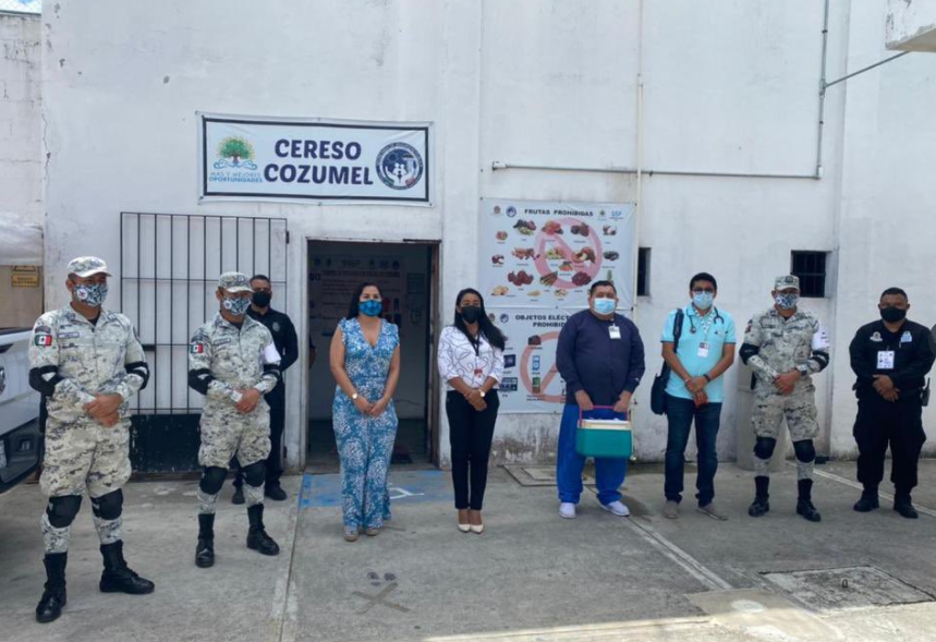 inició la inmunización de reclusos mayores de 60 años en una cárcel de Quintana Roo