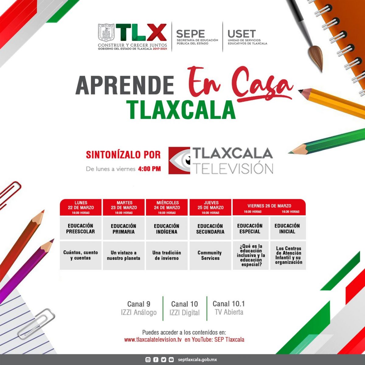 Presenta SEPE barra temática de “Aprende En Casa Tlaxcala”