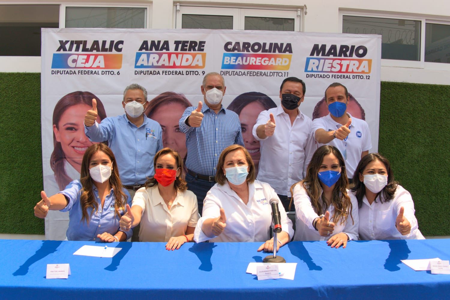 Senadores del PRI y PAN dan respaldo a candidatos a diputados federales