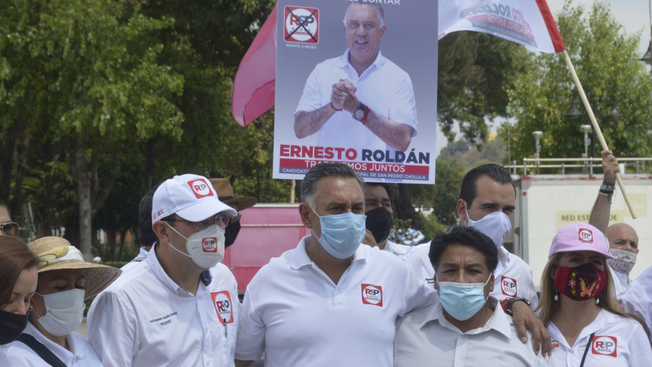 Ernesto Roldan candidato de Redes Sociales Progresistas comenzó con su campaña electoral por la Alcaldía de San Pedro Cholula. 