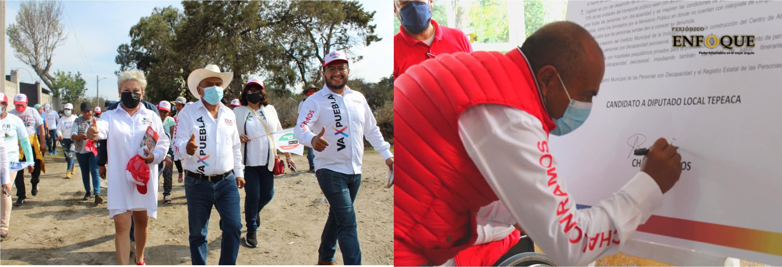 Secretaria del PRI, Isabel Merlo respalda a candidatos de Tepeaca; firman compromisos de inclusión 