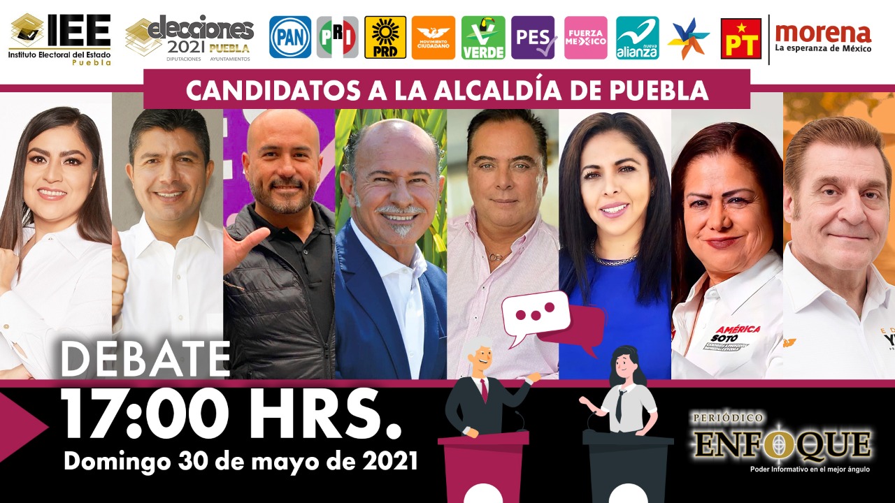 Este domingo se llevará a cabo el debate de candidatos a la presidencia municipal de Puebla: IEE