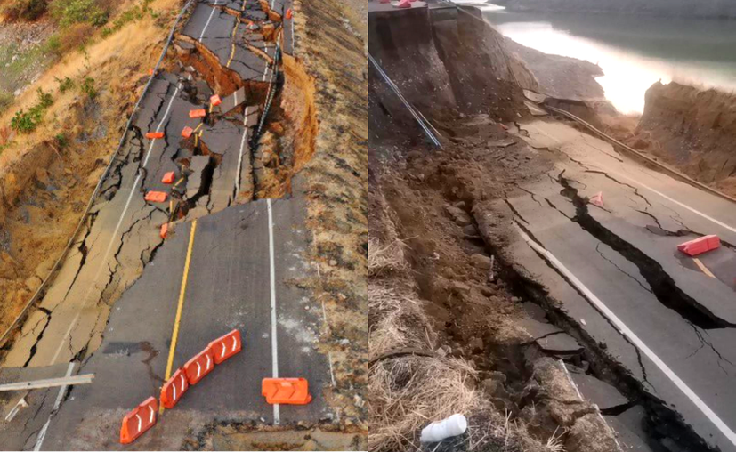 Colapsa tramo carretero en la autopista Siglo XXI de Michoacán