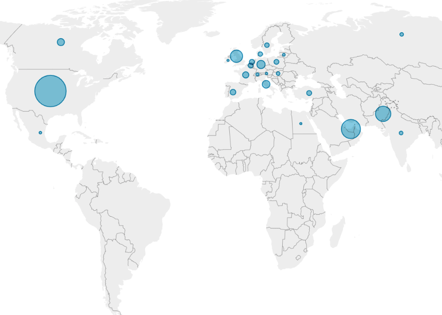 ¿Cuánta gente ha sacado cada país de Afganistán?