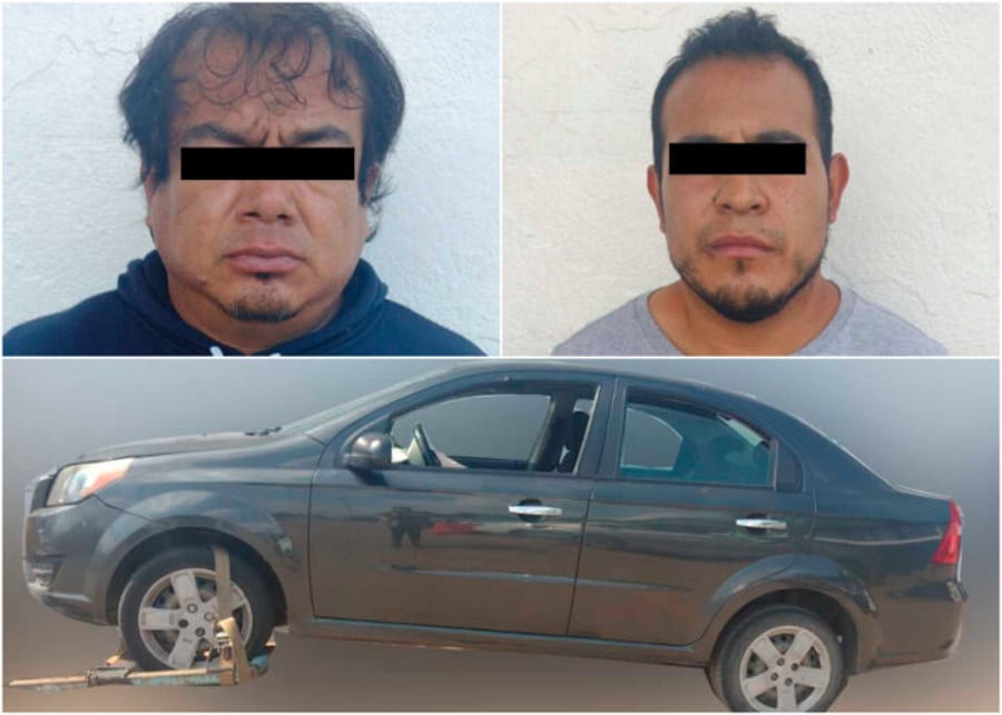 Chocan patrulla para evitar ser detenidos; fueron detenidos por robo de vehículo del servicio UBER