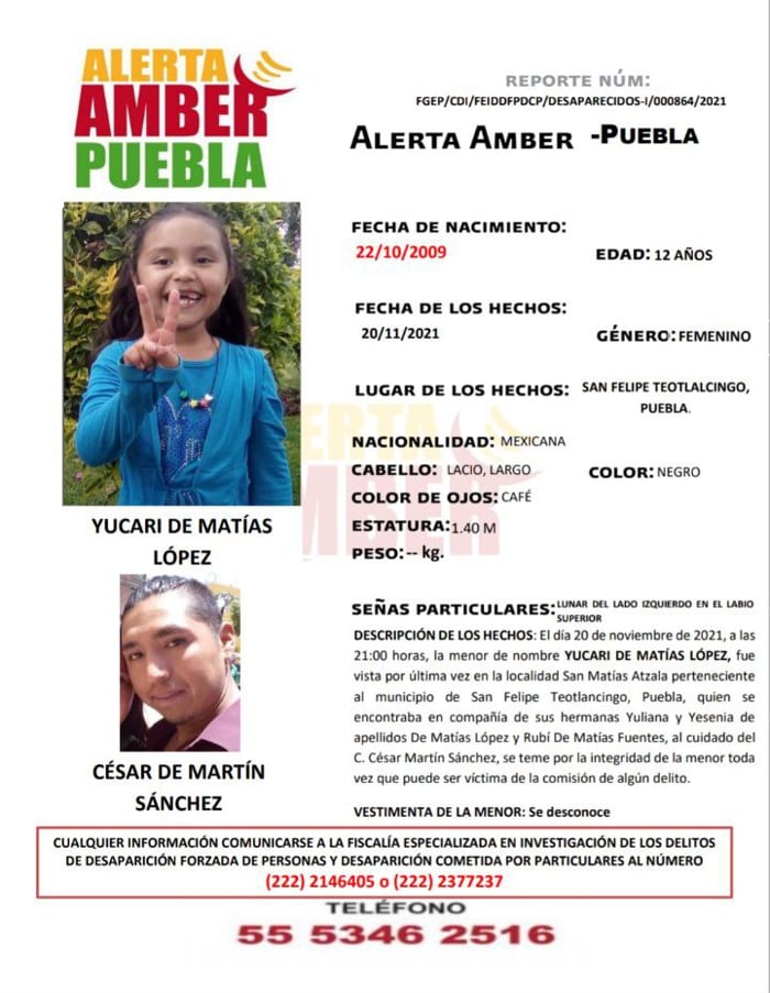 alerta amber yucari
