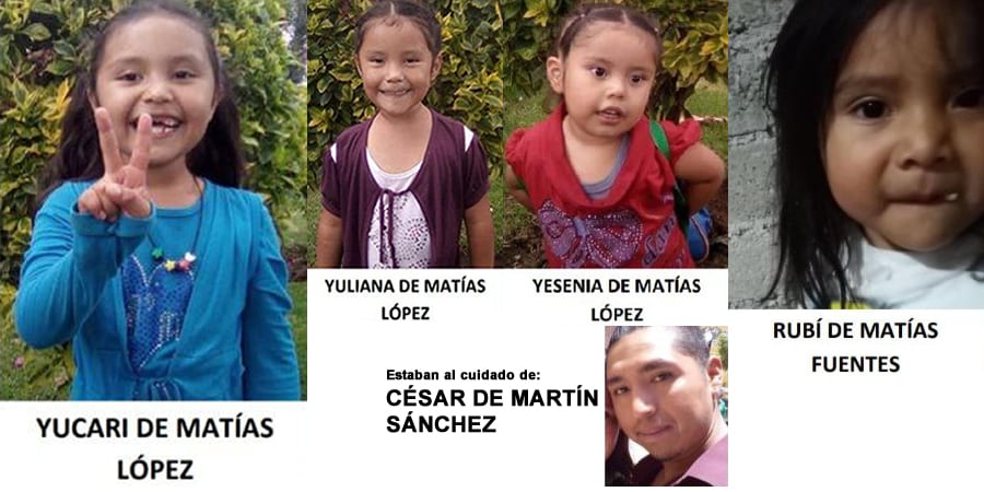 Desaparecen 4 niñas de 12, 10, 8 y 3 años en Puebla; estaban al cuidado de César Martín Sánchez