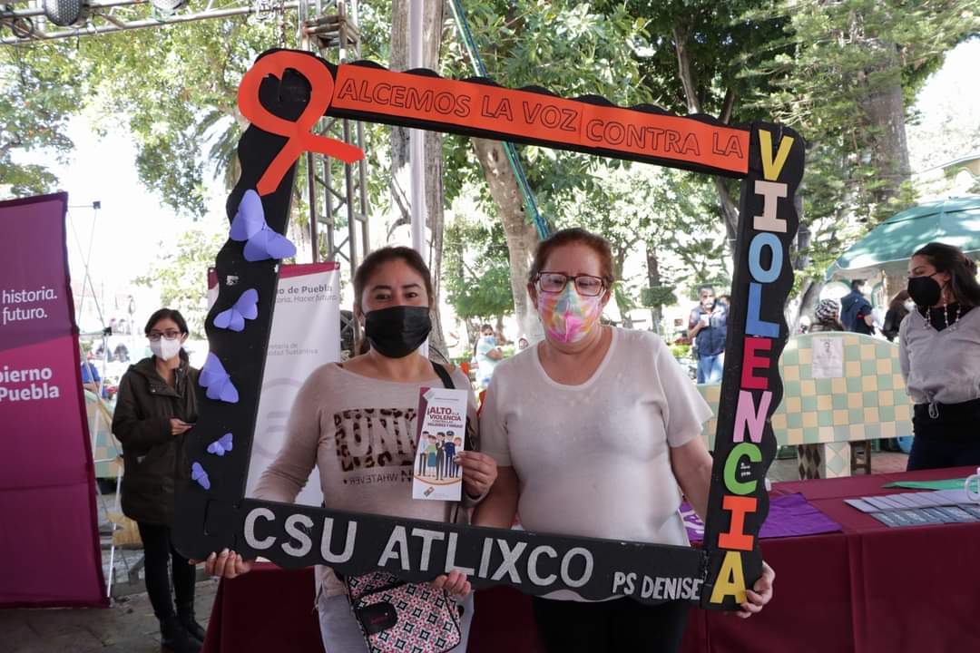 Atlixco en coordinación con gobierno del estado realizan Feria para prevenir la violencia contra las mujeres