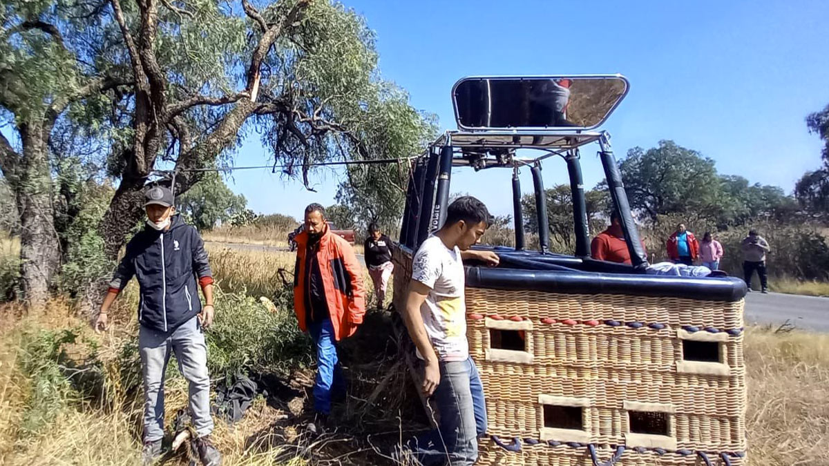 Cae globo aerostático en Teotihuacán y deja a 9 heridos