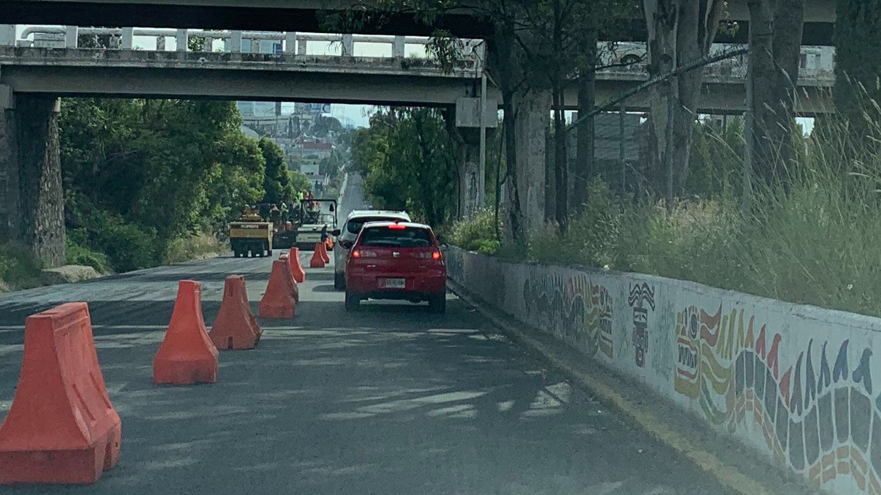 ¡Tome precauciones! Continúan las rehabilitaciones de la Recta a Cholula 