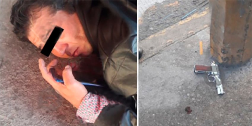 Policía frustra asalto, detienen a sujeto armado; sus cómplices lograron huir en municipio de Puebla