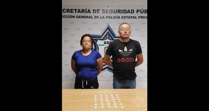 Policía de Puebla detiene a pareja de narco vendedores de Amalucan