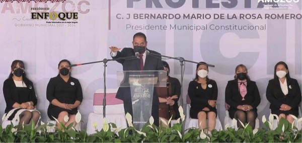 Mario de la Rosa rinde protesta como presidente municipal de Amozoc tras su reelección 