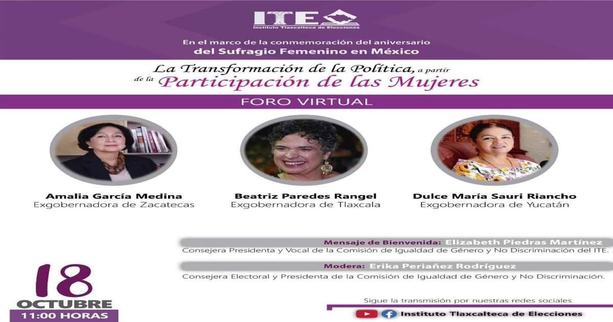 Hablarán Beatriz Paredes, Amalia García y Dulce María Sauri en foro sobre incursión femenina en la política