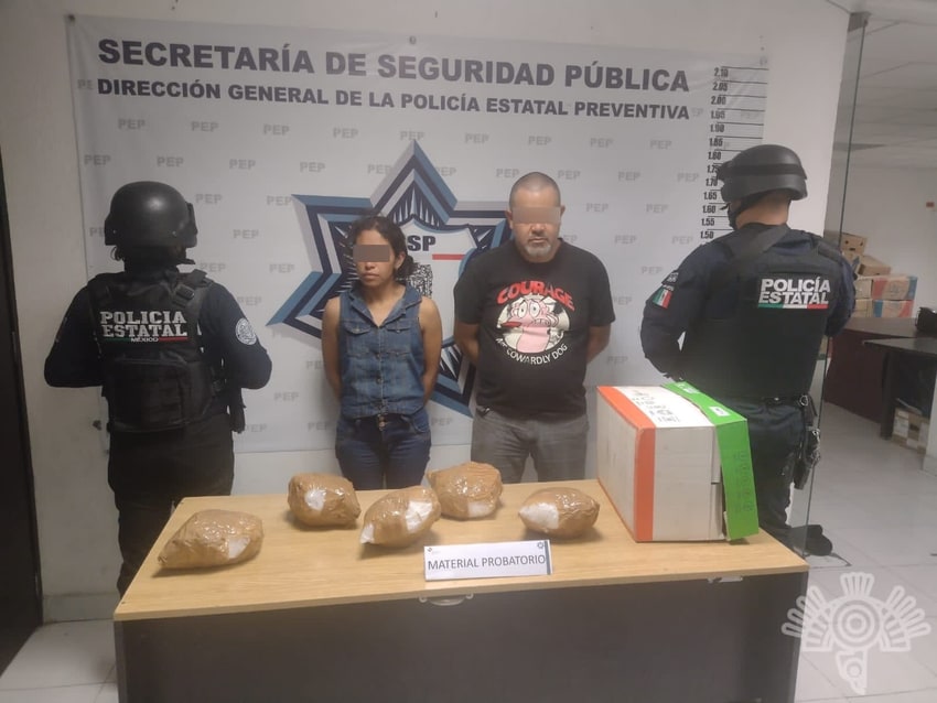 Detienen a traficantes de droga en municipio de Puebla; llevaban cargamento valuado en $300 mil