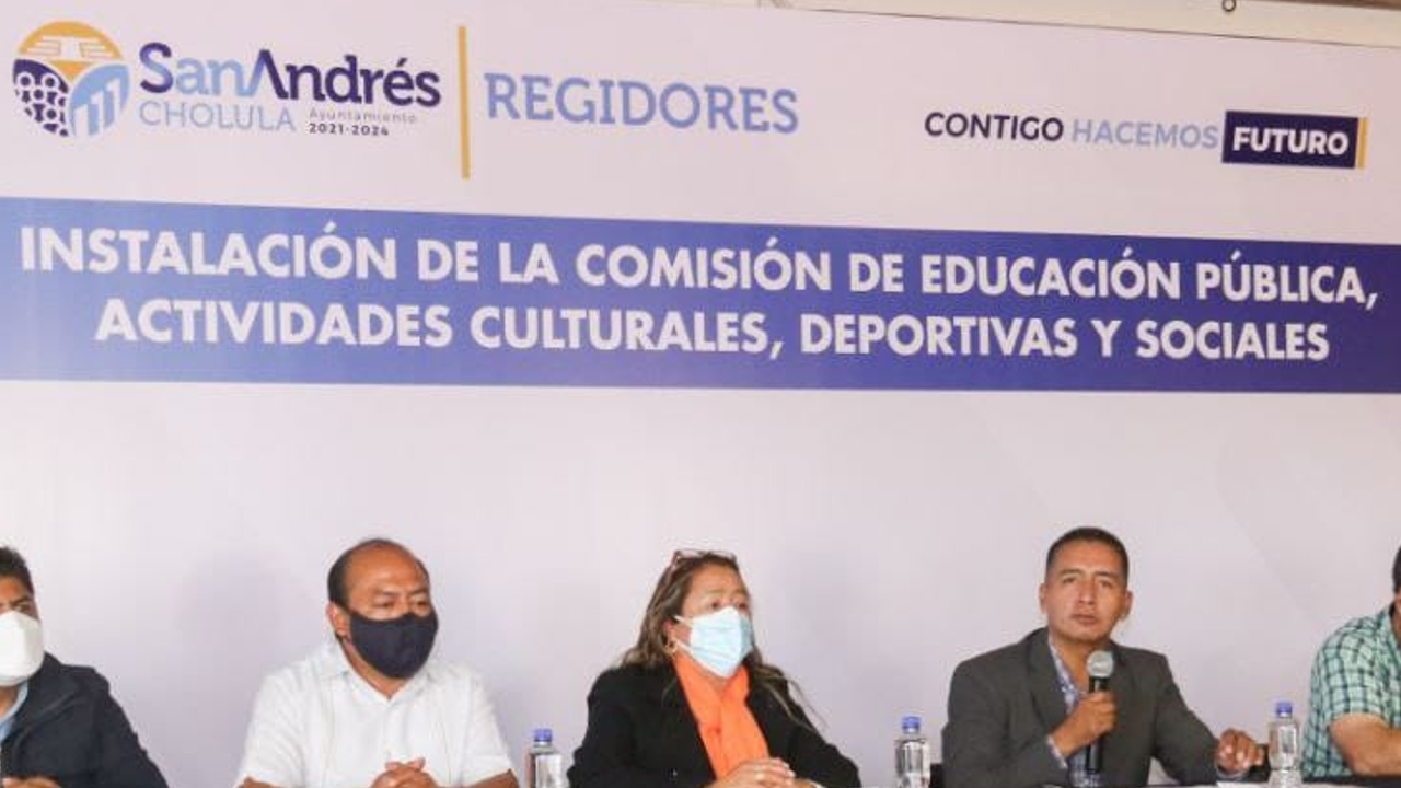 El Ayuntamiento de San Andrés Cholula presentó la Comisión de Educación Pública, Actividades Culturales, Deportivas y Sociales