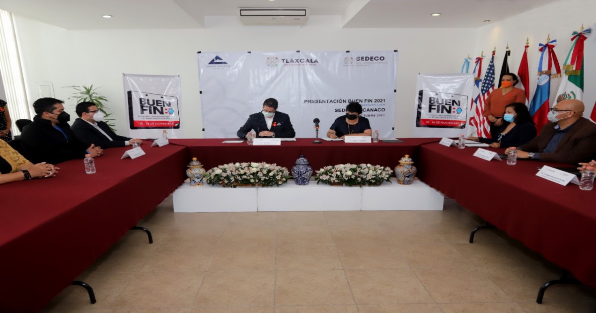 SEDECO, plazas comerciales y la canaco-SERVYTUR anuncian el buen fin 2021 en Tlaxcala
