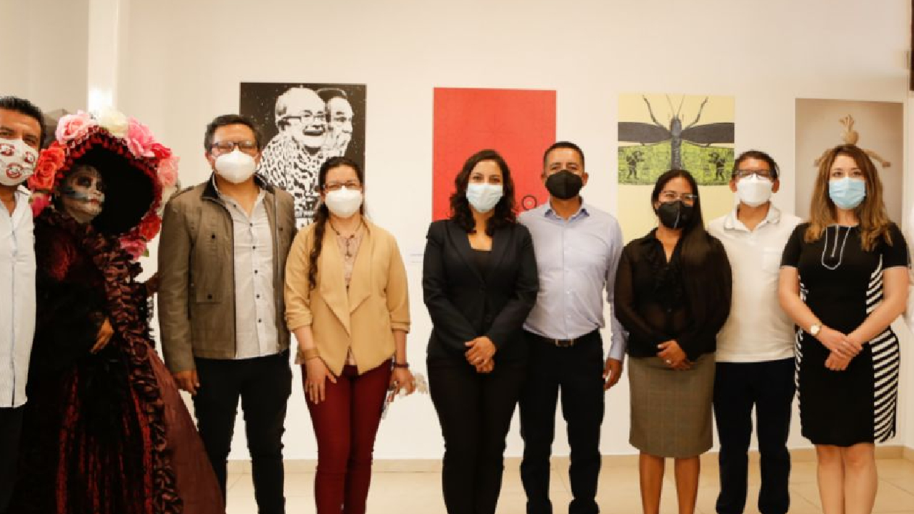 Inauguran en San Andrés Cholula la exposición "Dos Toltecas Camino al Mictlán"