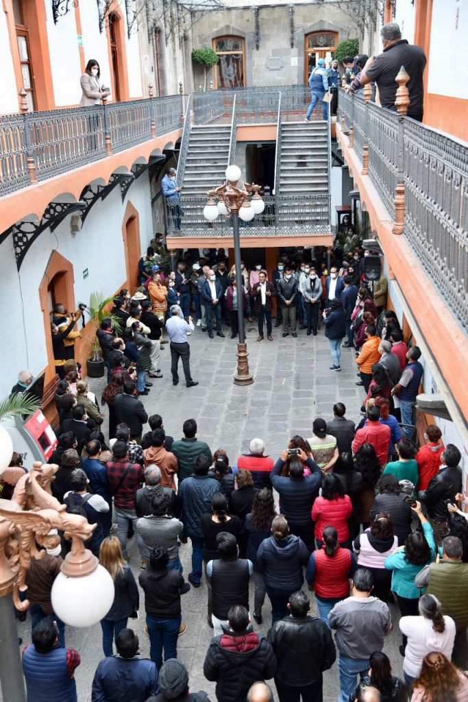 Jorge Corichi suma esfuerzos con trabajadores del Ayuntamiento de Tlaxcala