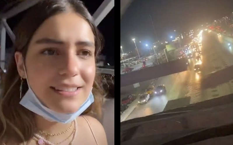 Mujer se hace viral por usar por primera vez un puente peatonal; la tachan de 'whitexican'