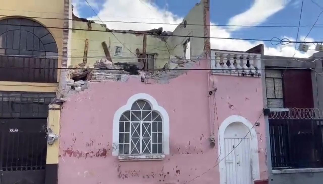 Segunda casona en Puebla se derrumba por abandono, lluvias y sismo reciente