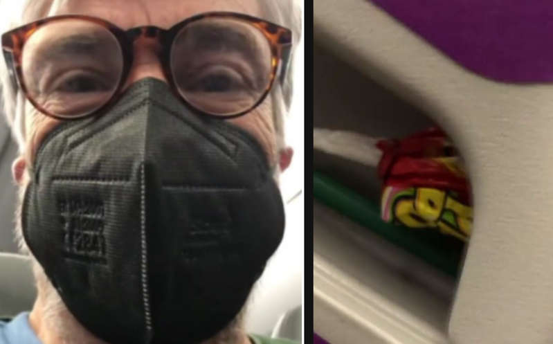 "¿Será cierto que sanitizan?": Actor expone mala higiene en avión durante vuelo; video se hace viral