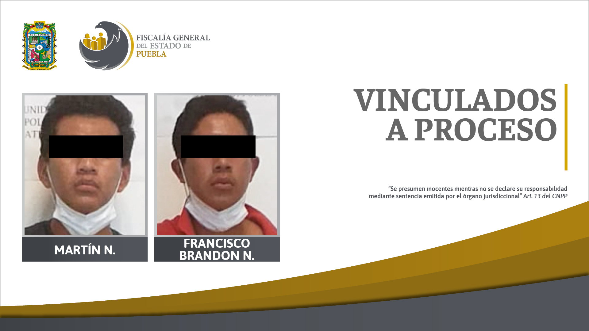 Hermanos vinculados a proceso por homicidio en Atlixco